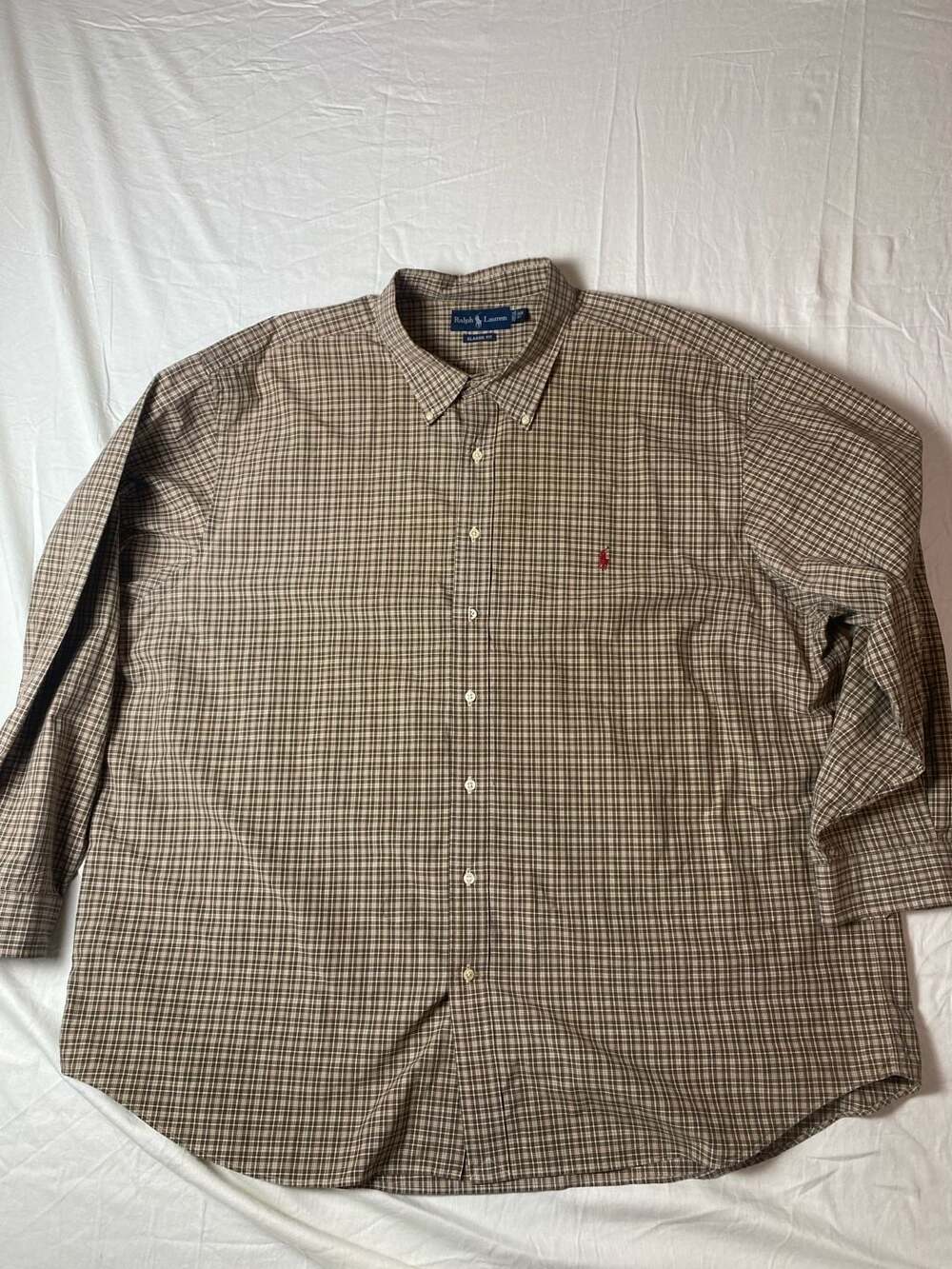 Polo Ralph Lauren Plaid Long Sleeve Button-Down Shirt, Size 3XB (1308)